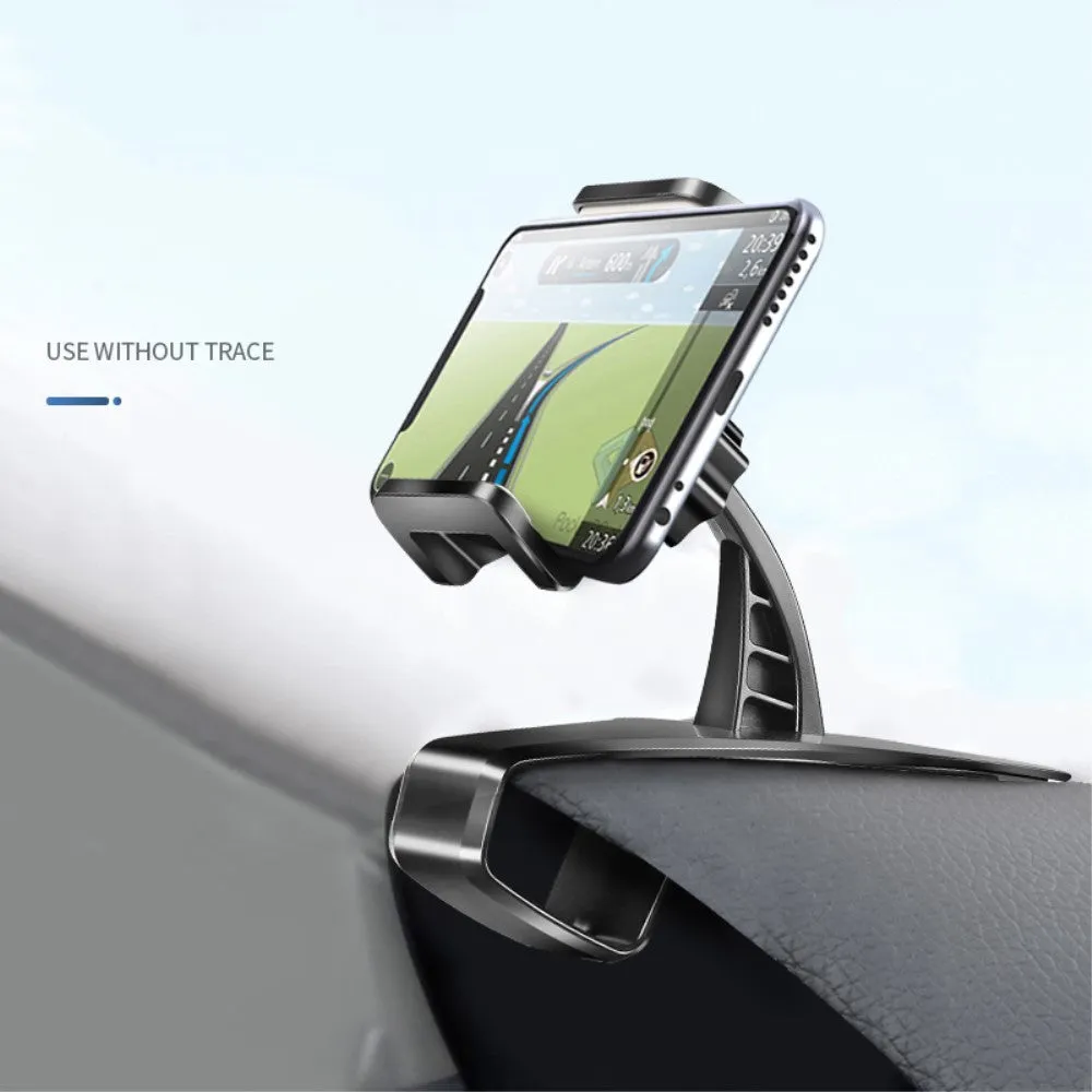 3 in 1 Car GPS Smartphone Holder: Dashboard / Visor Clamp   AC Grid Clip for Sharp Aquos R LTE 605SH (Sharp Polnareff) - Black