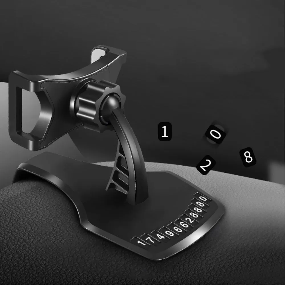 3 in 1 Car GPS Smartphone Holder: Dashboard / Visor Clamp   AC Grid Clip for Sharp Aquos R LTE 605SH (Sharp Polnareff) - Black