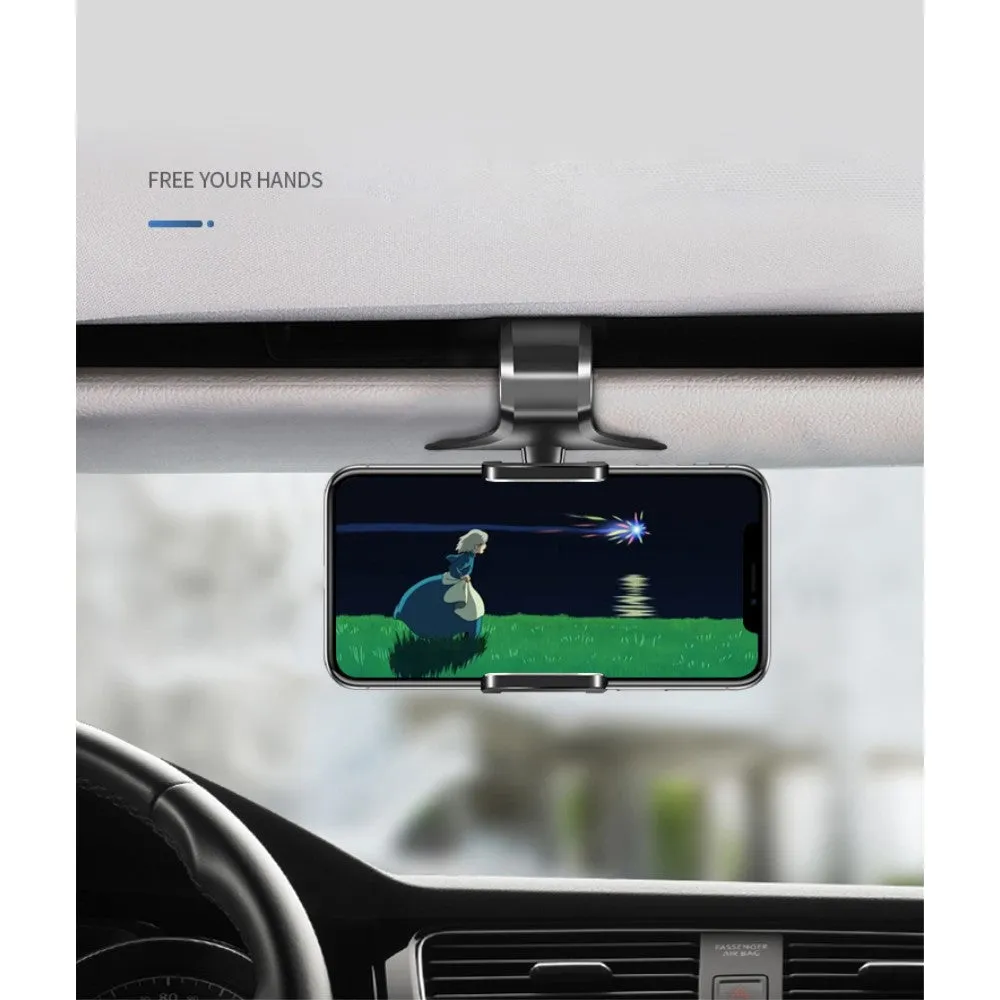 3 in 1 Car GPS Smartphone Holder: Dashboard / Visor Clamp   AC Grid Clip for Sharp Aquos R LTE 605SH (Sharp Polnareff) - Black