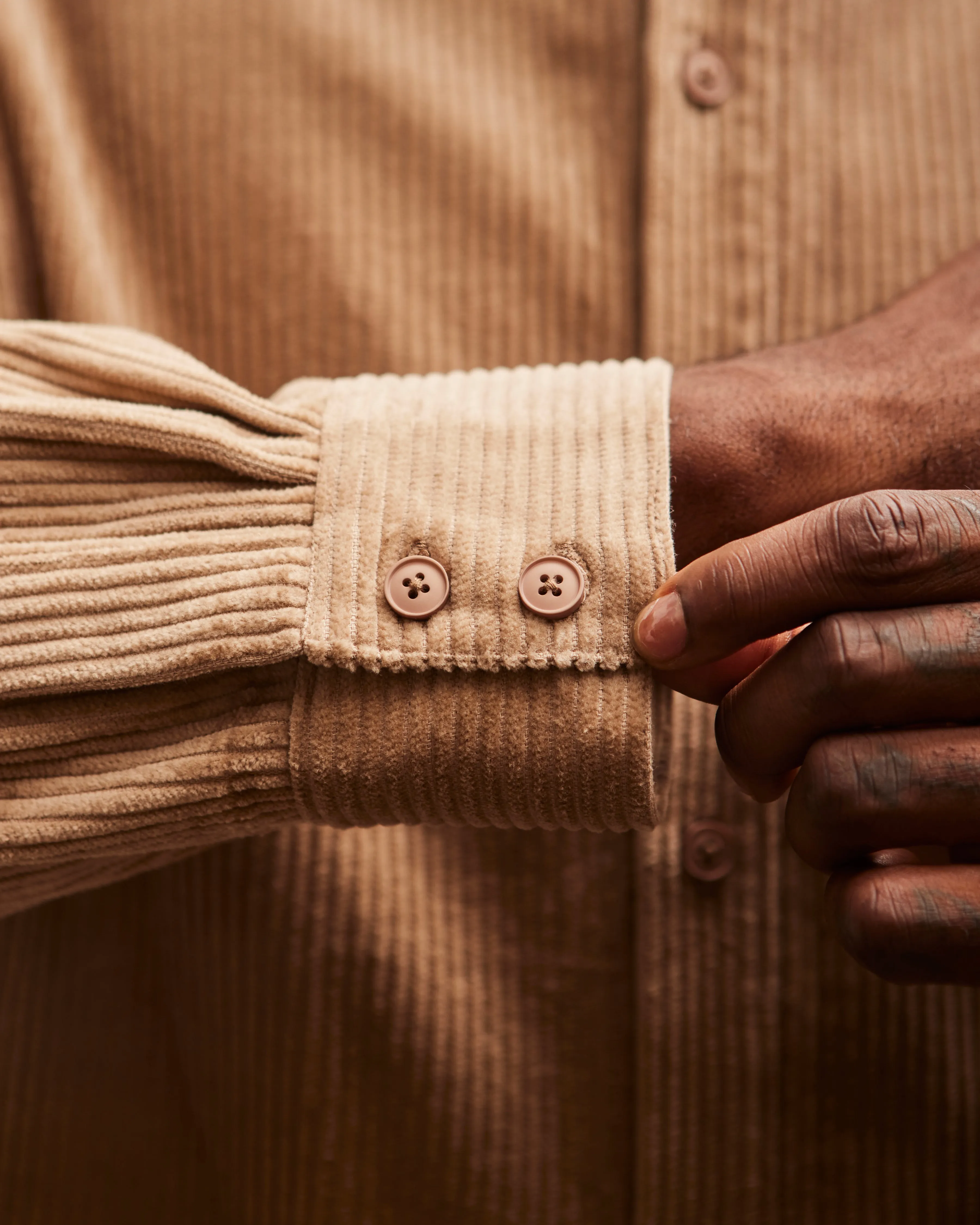 7115 Unisex Corduroy Dolman Shirt, Tobacco