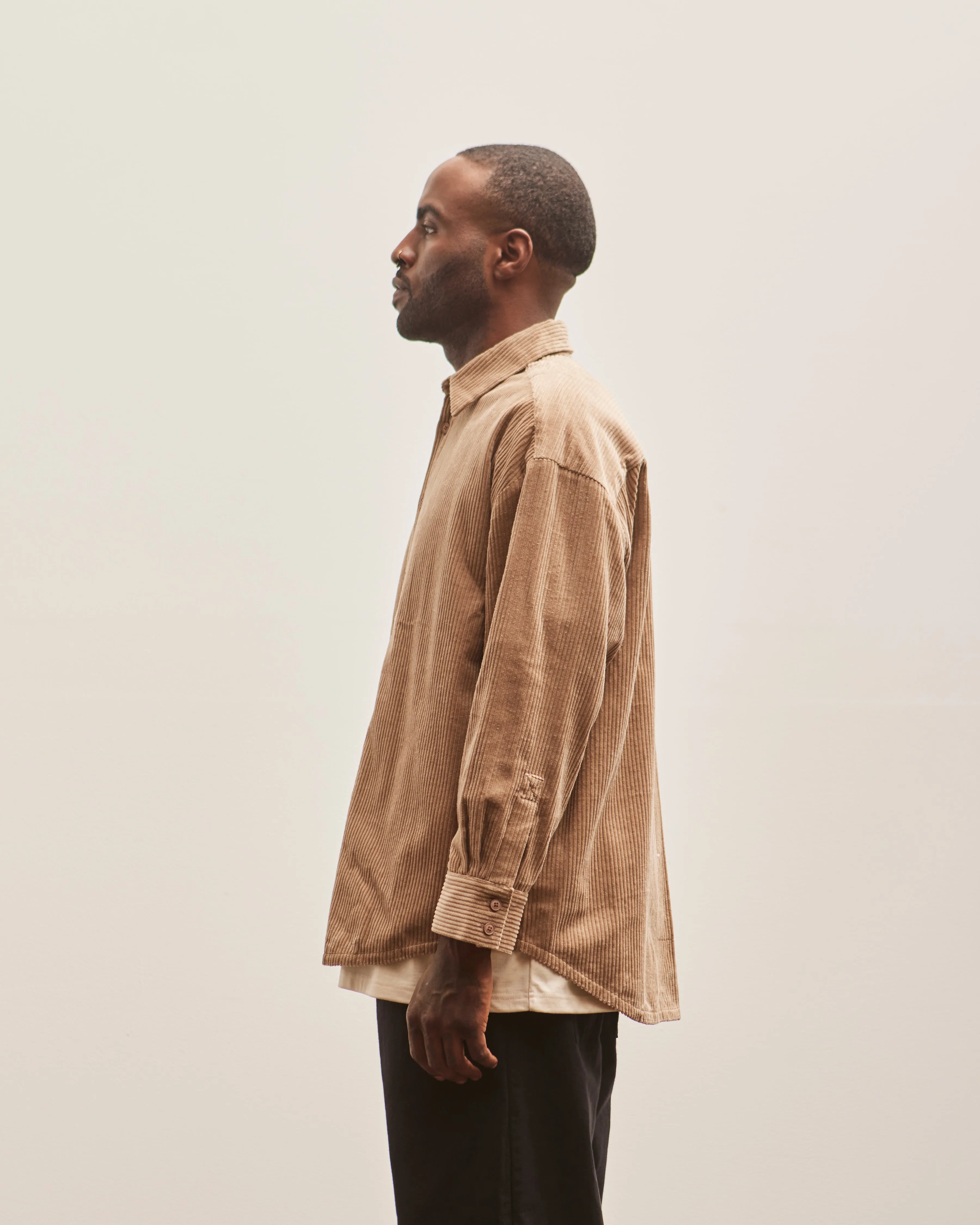 7115 Unisex Corduroy Dolman Shirt, Tobacco