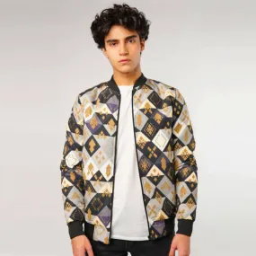 Abstract Pattern Bomber Jacket