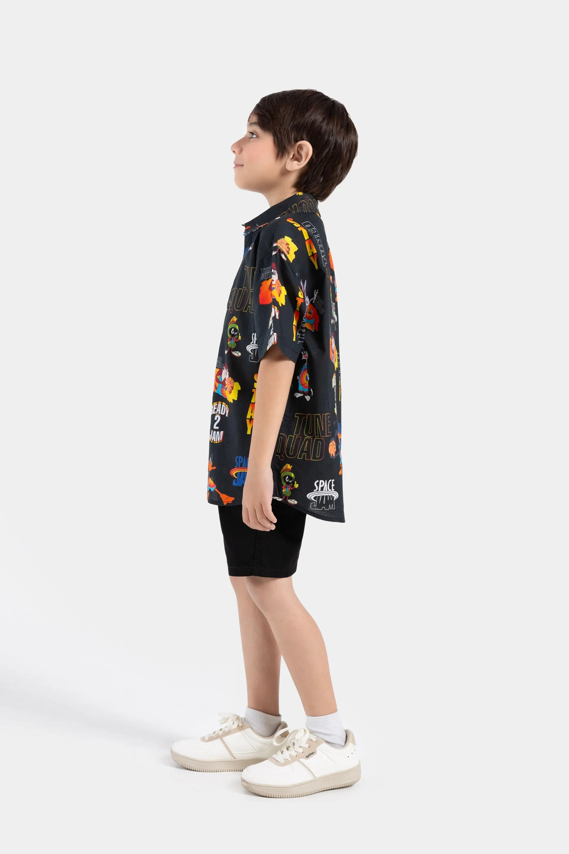 All-Over Character Print Shirt