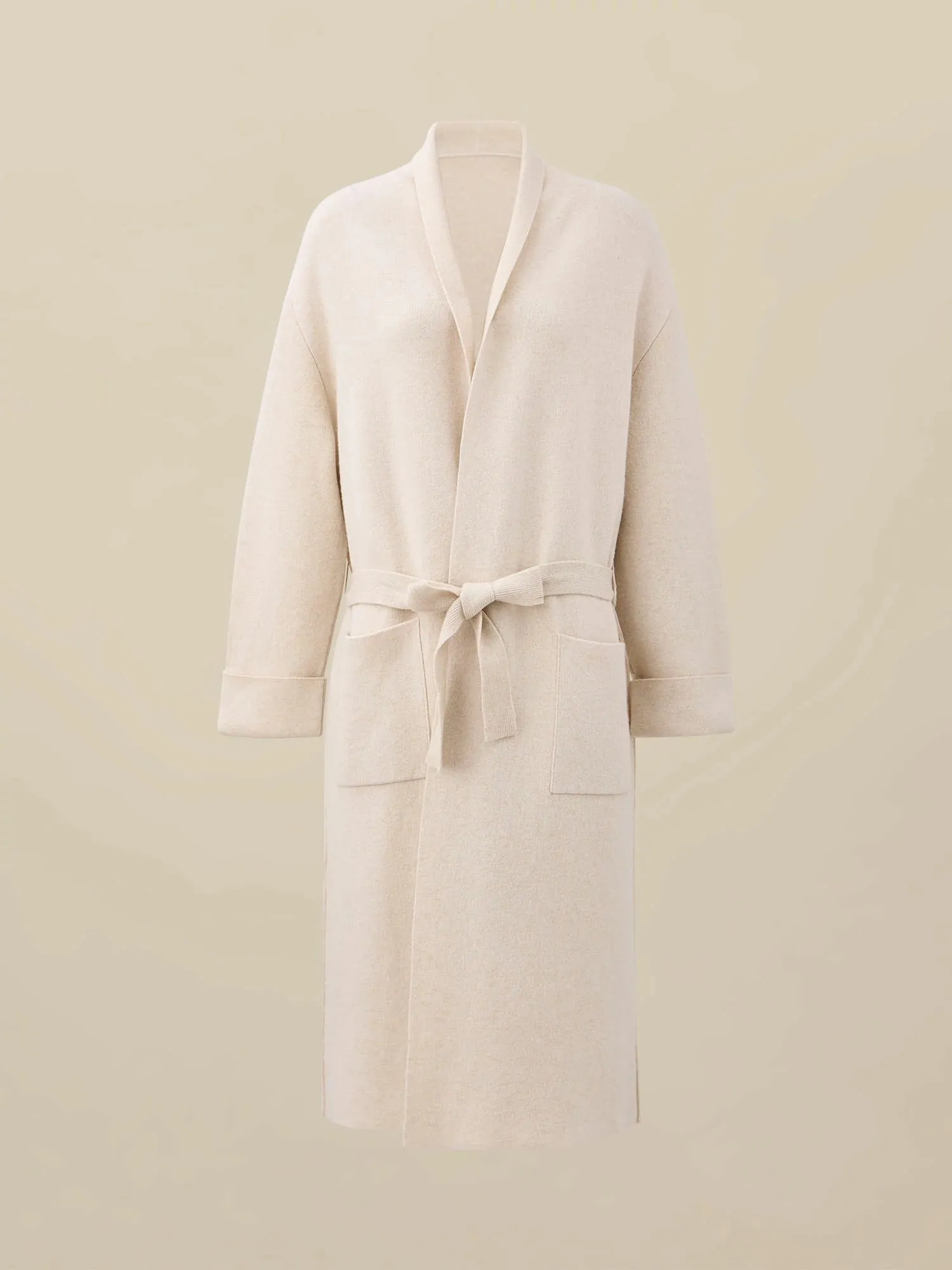 Amoretu Women's 100% Wool Knitted Long Cardigan