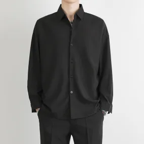Black Shirt Men Long Sleeved Korean Trendy Stylish dkMen Casual Non-iron White Men Shirt