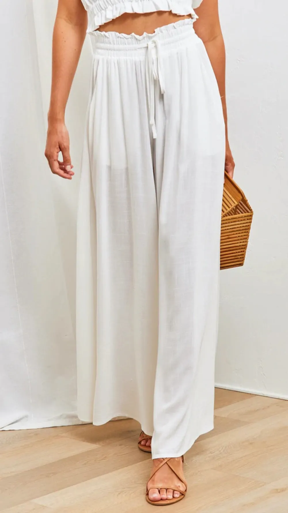 Casual High Waist Wide Leg Loose Fashionable Women's Trousers