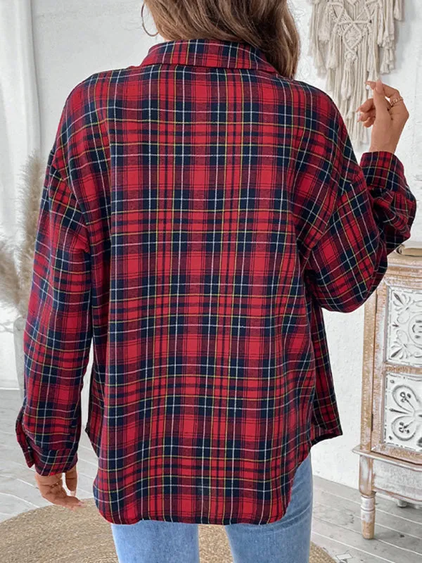 Chic Plaid Button-Up Shirt for Casual Cool Looks
