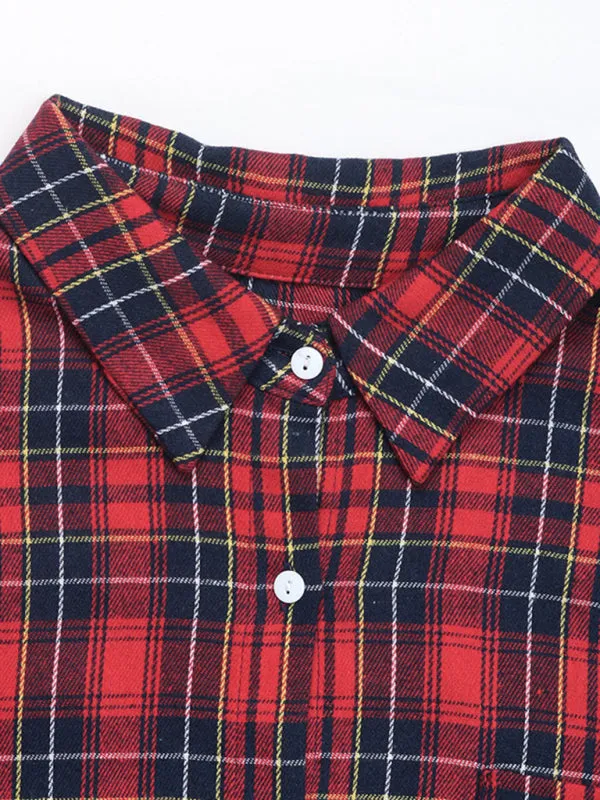 Chic Plaid Button-Up Shirt for Casual Cool Looks