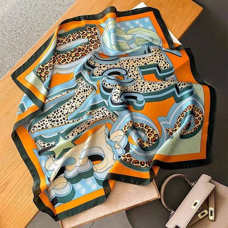 Chic Silk Square Scarf for All Seasons - Elevate Your Style with Luxurious Flair