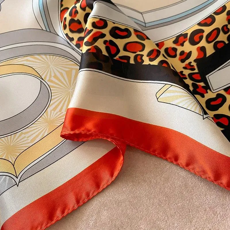 Chic Silk Square Scarf for All Seasons - Elevate Your Style with Luxurious Flair