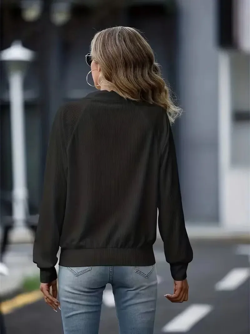 Clara Sweatvest | Casual trendy dames vest met rits en kraag