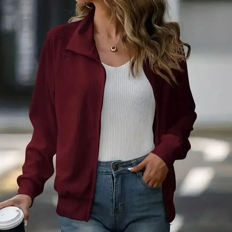 Clara Sweatvest | Casual trendy dames vest met rits en kraag