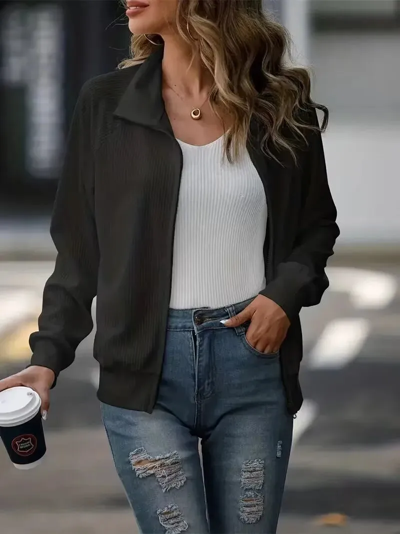 Clara Sweatvest | Casual trendy dames vest met rits en kraag