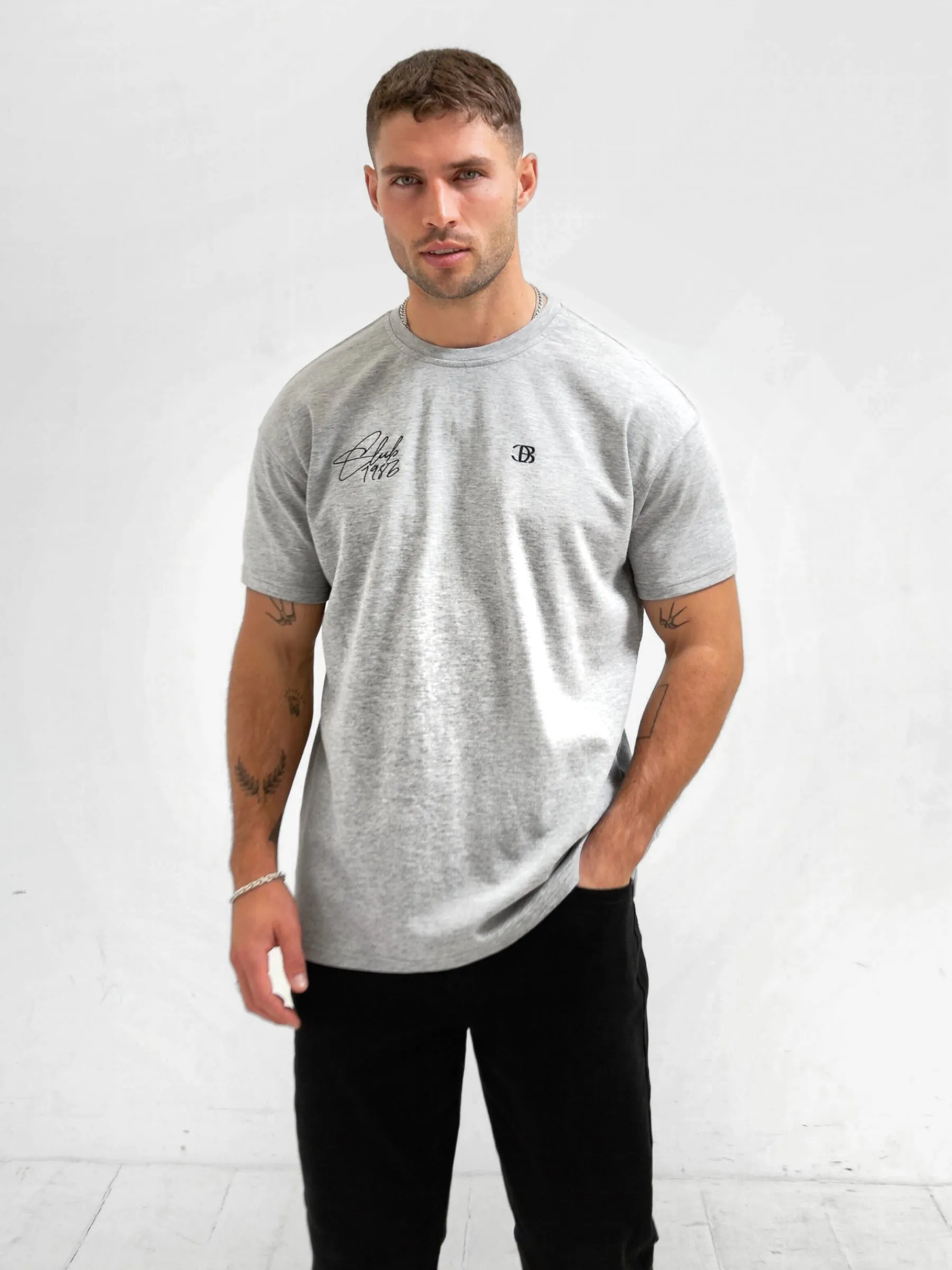 Club Relaxed T-Shirt - Marl Grey