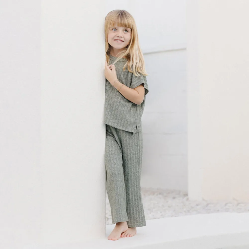Cozy Rib Knit Set | Eucalyptus