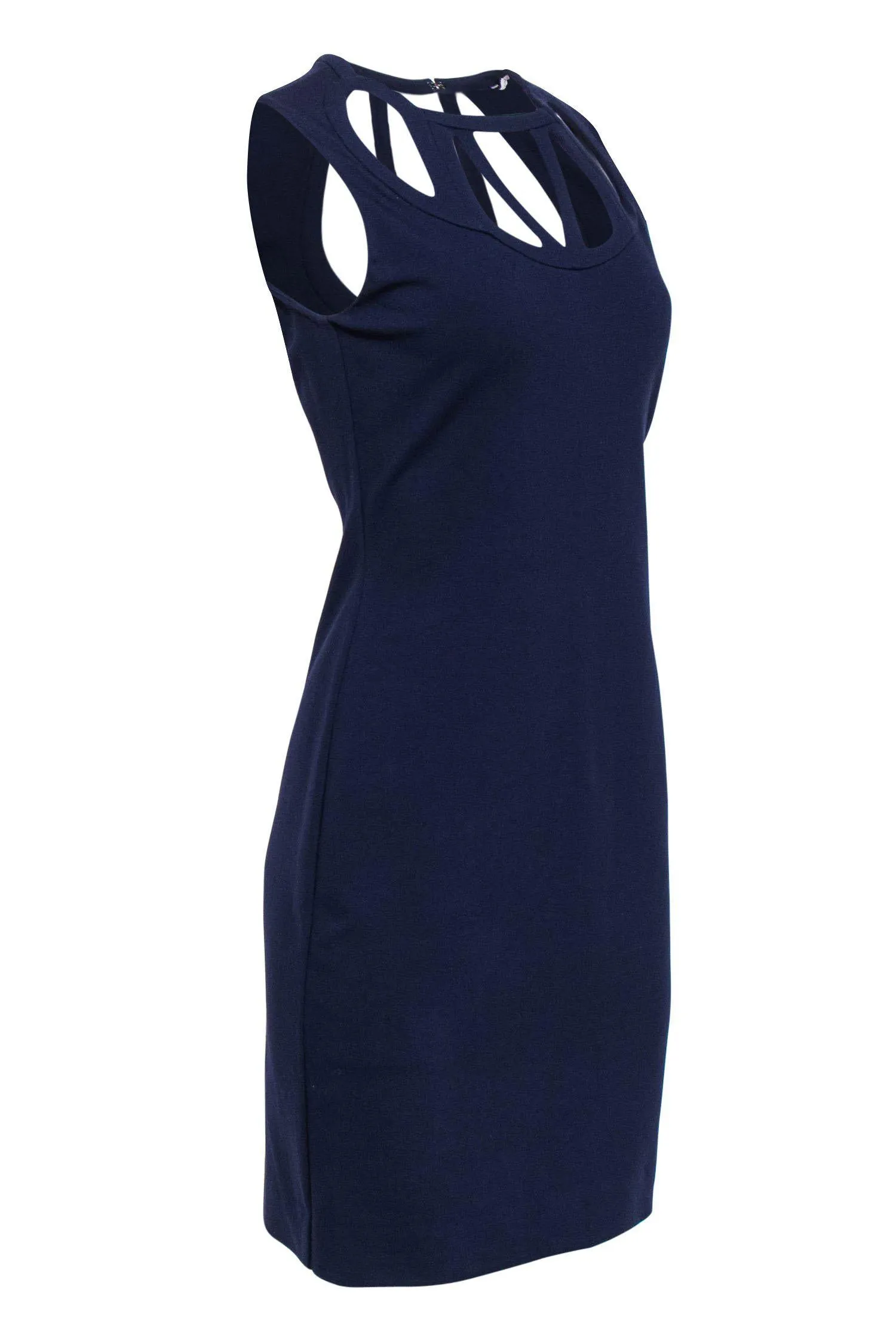 Diane von Furstenberg - Dark Purple Sheath Dress w/ Cutouts Sz 4