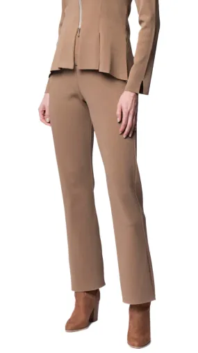 Domenique Milano-Knit Boot Leg Pants - Mocha