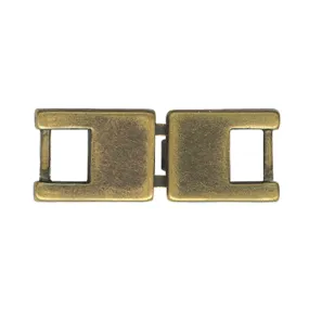 ELAN Flat Hook & Eye Clasp - 5mm (¼") - Antique Brass -2 pcs
