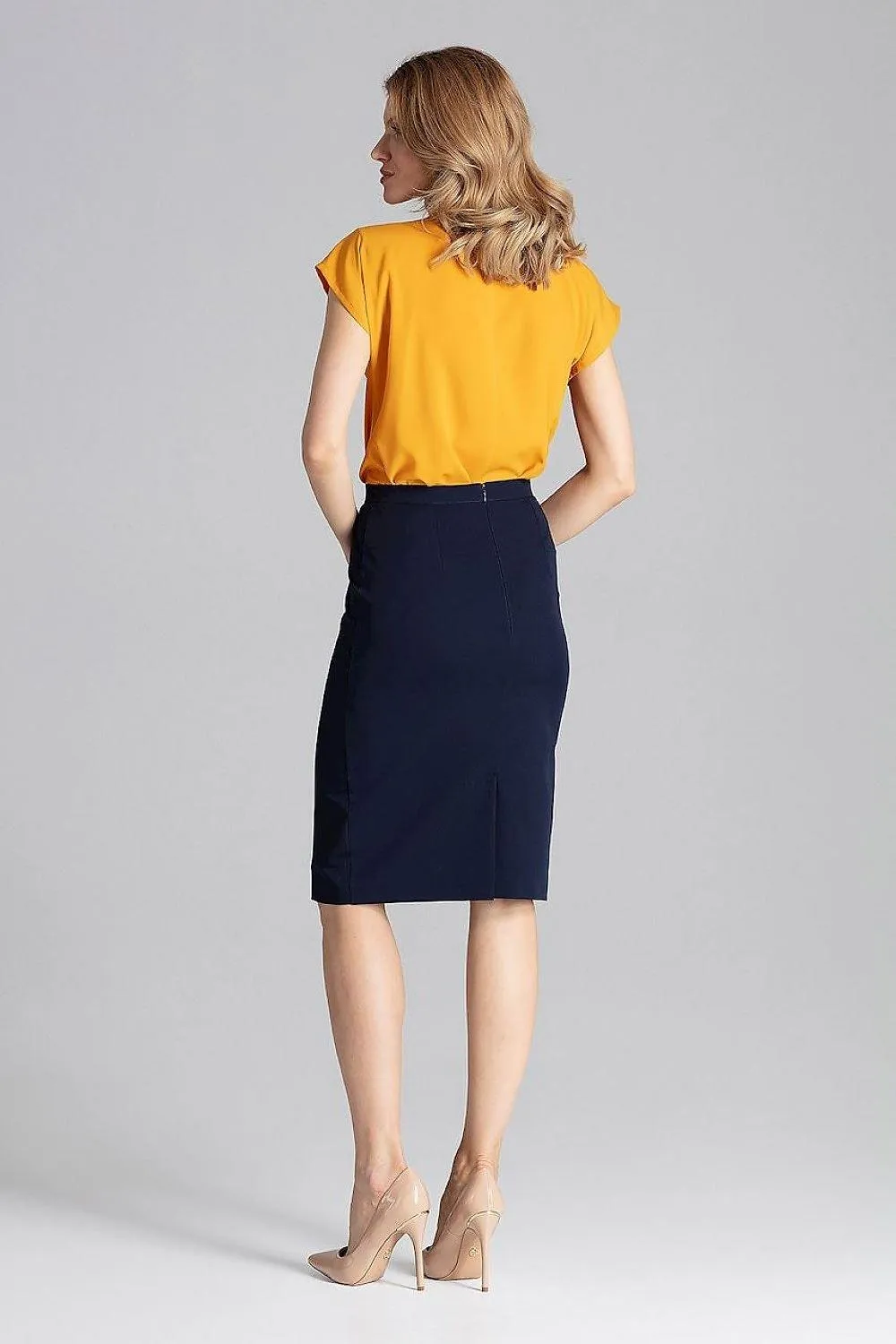 Elegant Envelope Neck Blouse with Trendy Dropped Sleeves