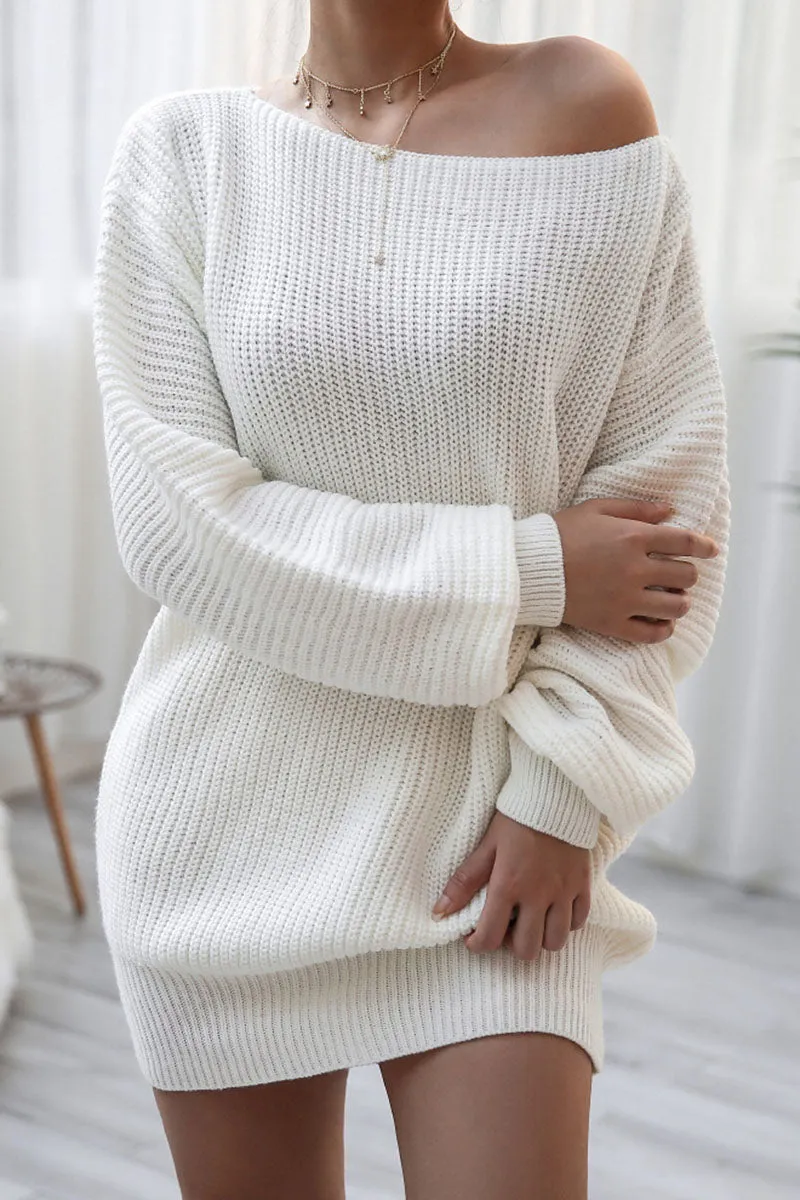 Fashion Casual & Stylish Classic Solid Bateau Neck Straight Dresses
