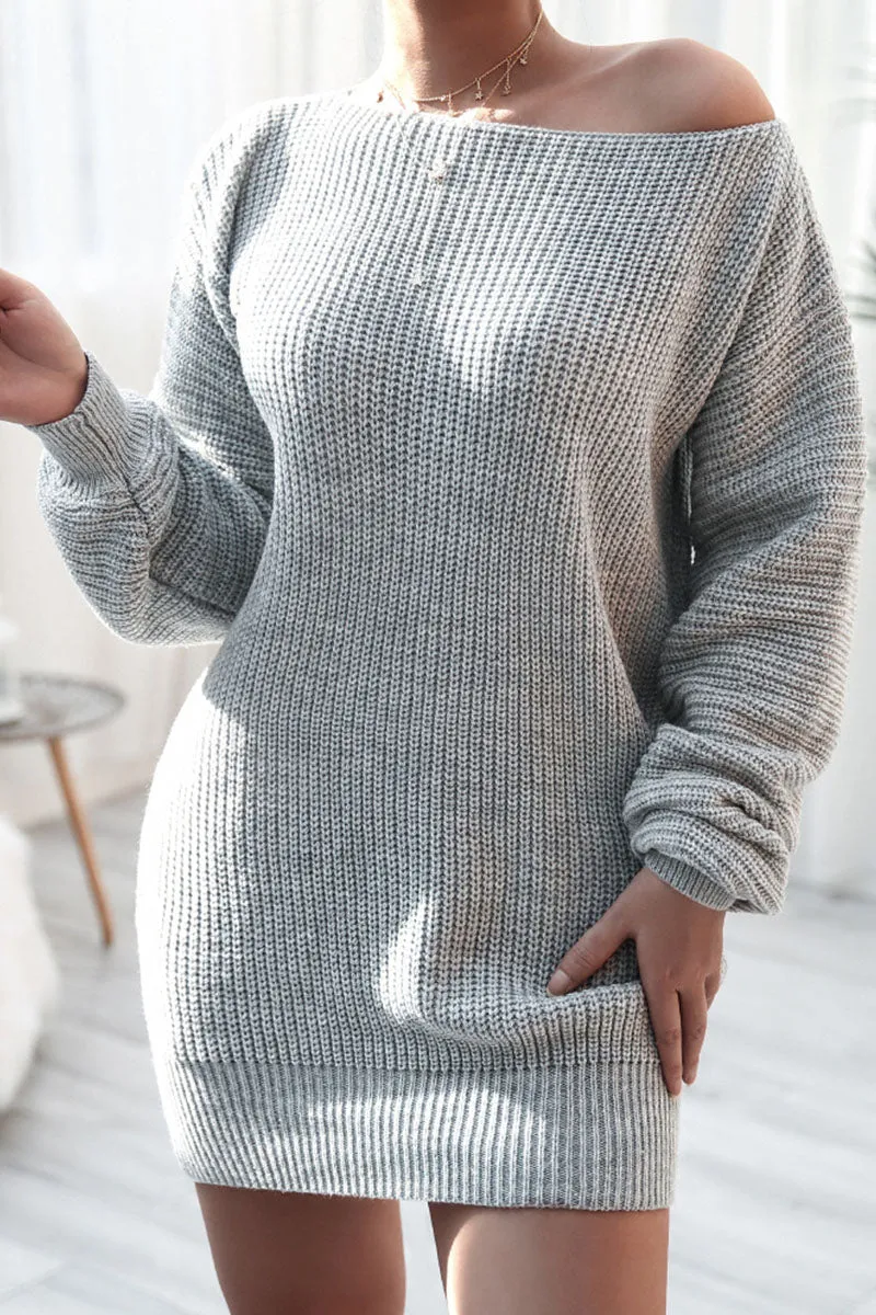 Fashion Casual & Stylish Classic Solid Bateau Neck Straight Dresses