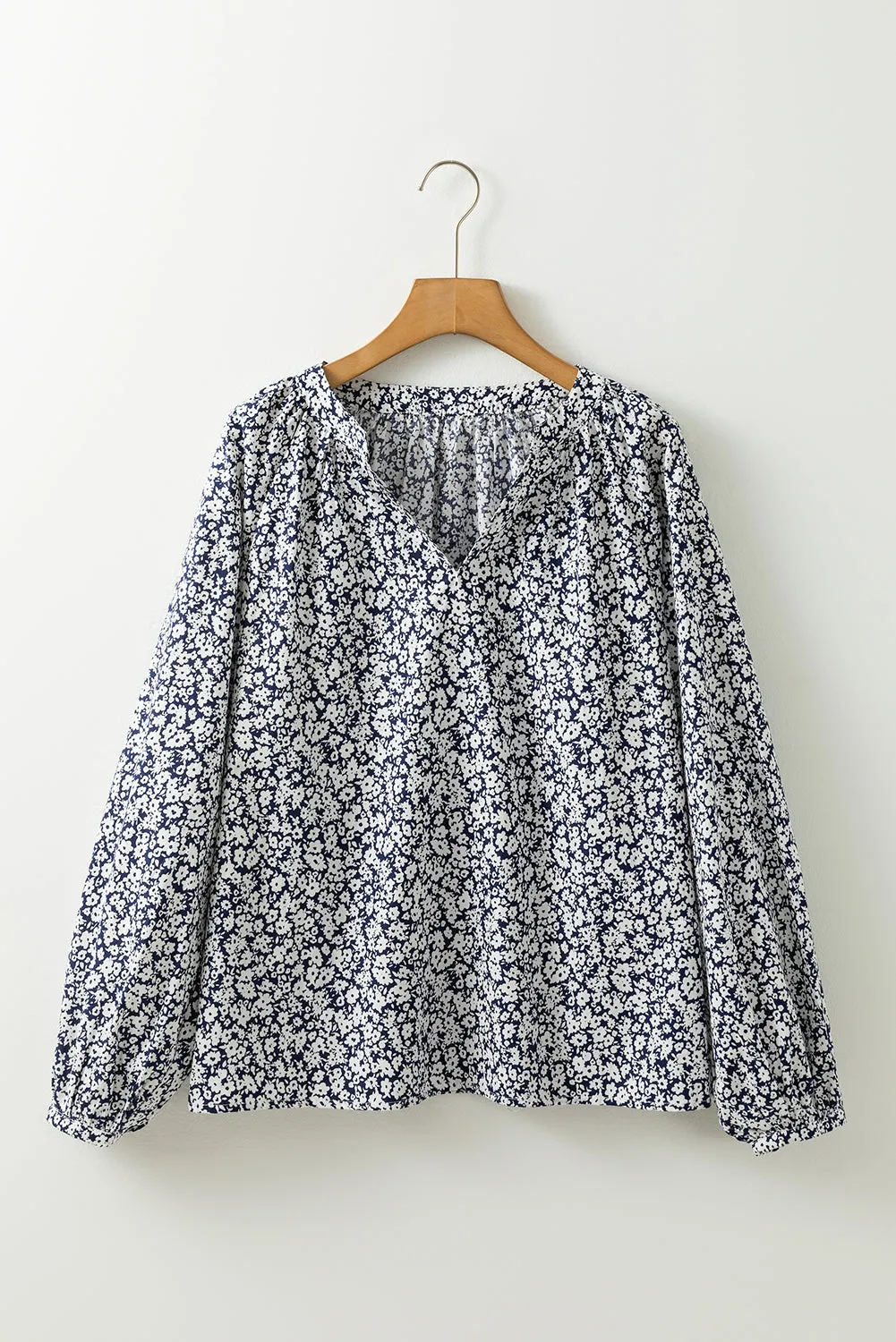 Floral Print Puff Sleeve Blouse