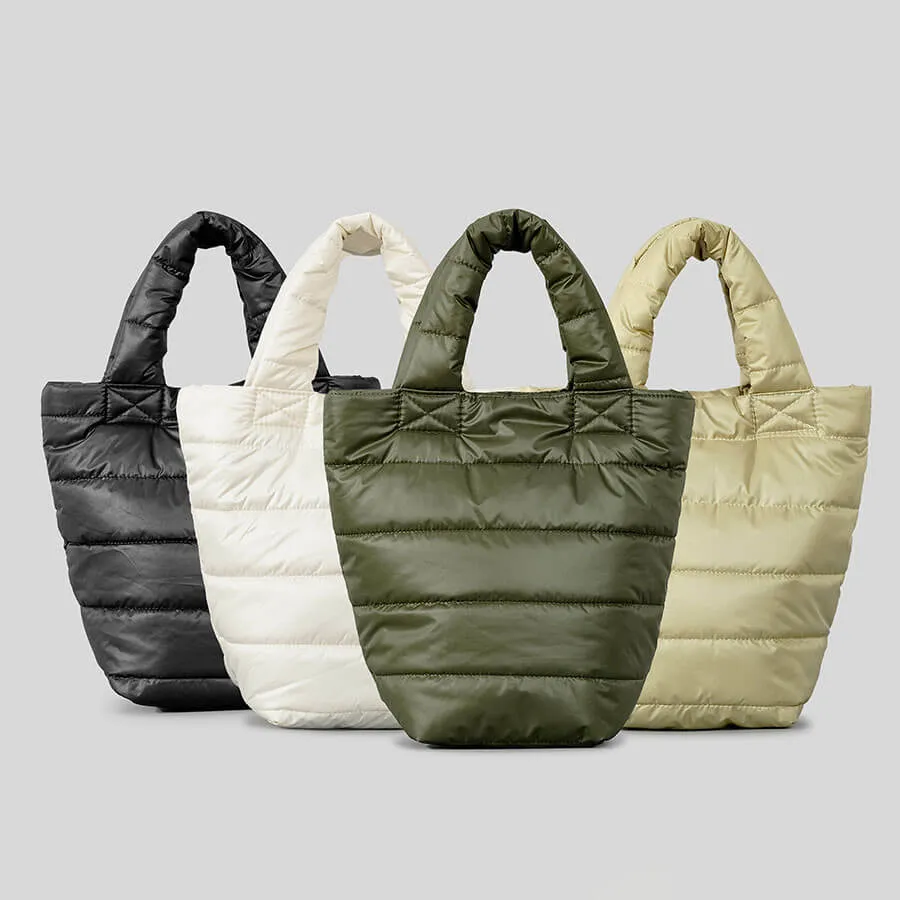 Fluffy Custom Quilted Puffer Bucket Bag-Showtown