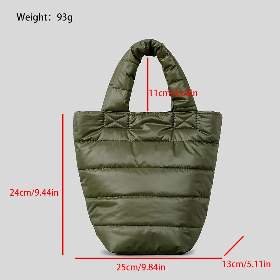 Fluffy Custom Quilted Puffer Bucket Bag-Showtown