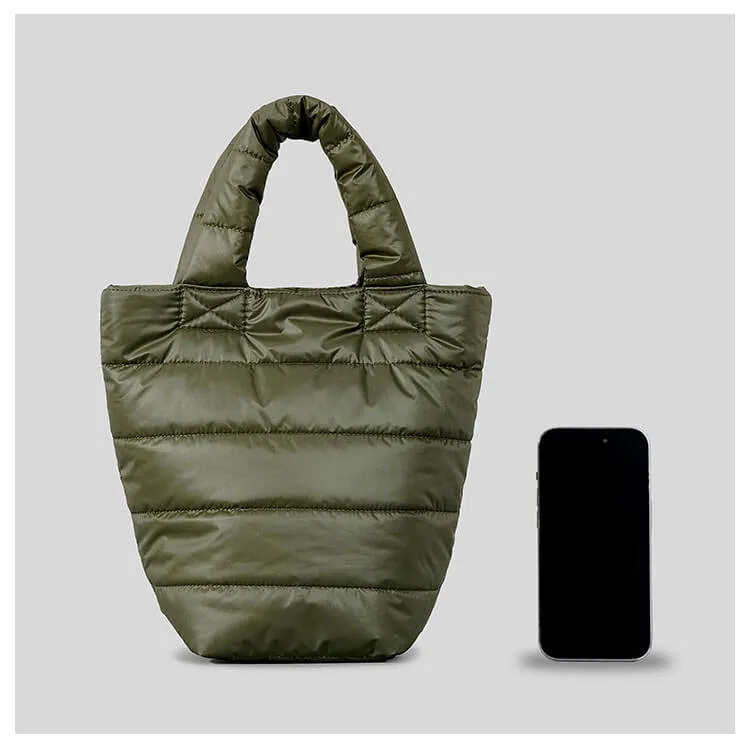 Fluffy Custom Quilted Puffer Bucket Bag-Showtown
