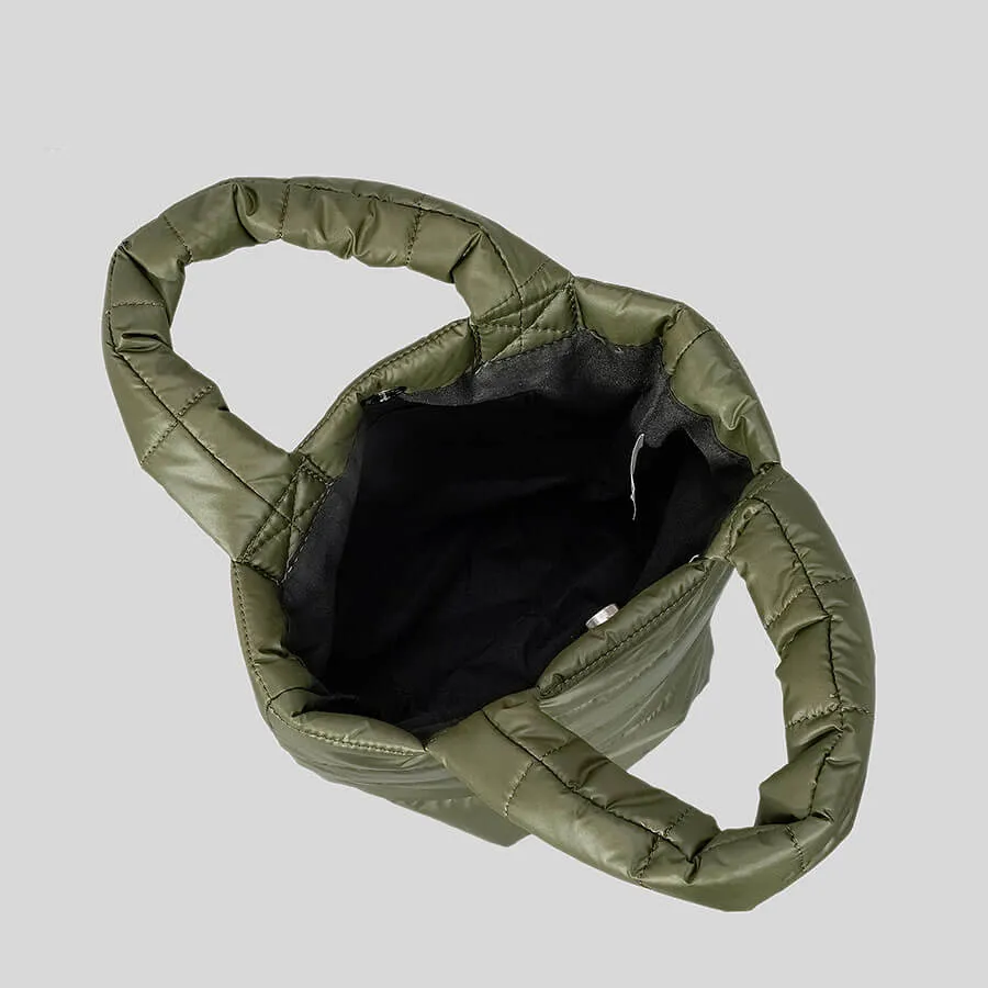 Fluffy Custom Quilted Puffer Bucket Bag-Showtown