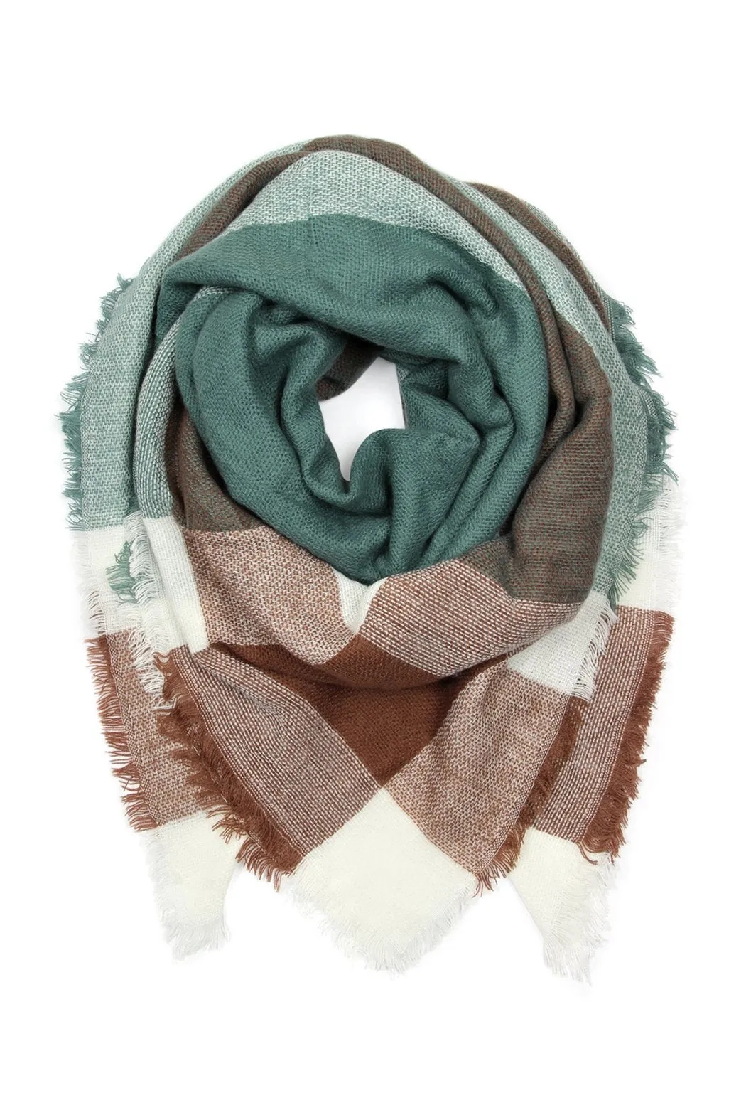 Fringe Blanket Scarf - Style 2