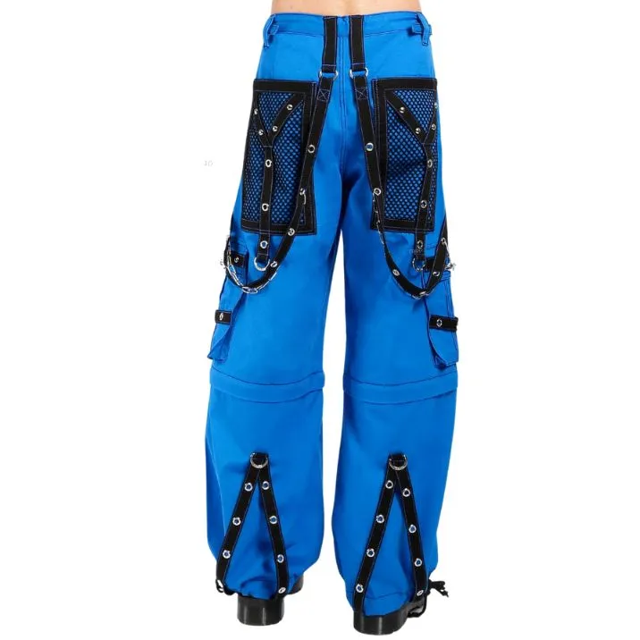 Gothic Electro Emo Pant -Royal Blue/BLack