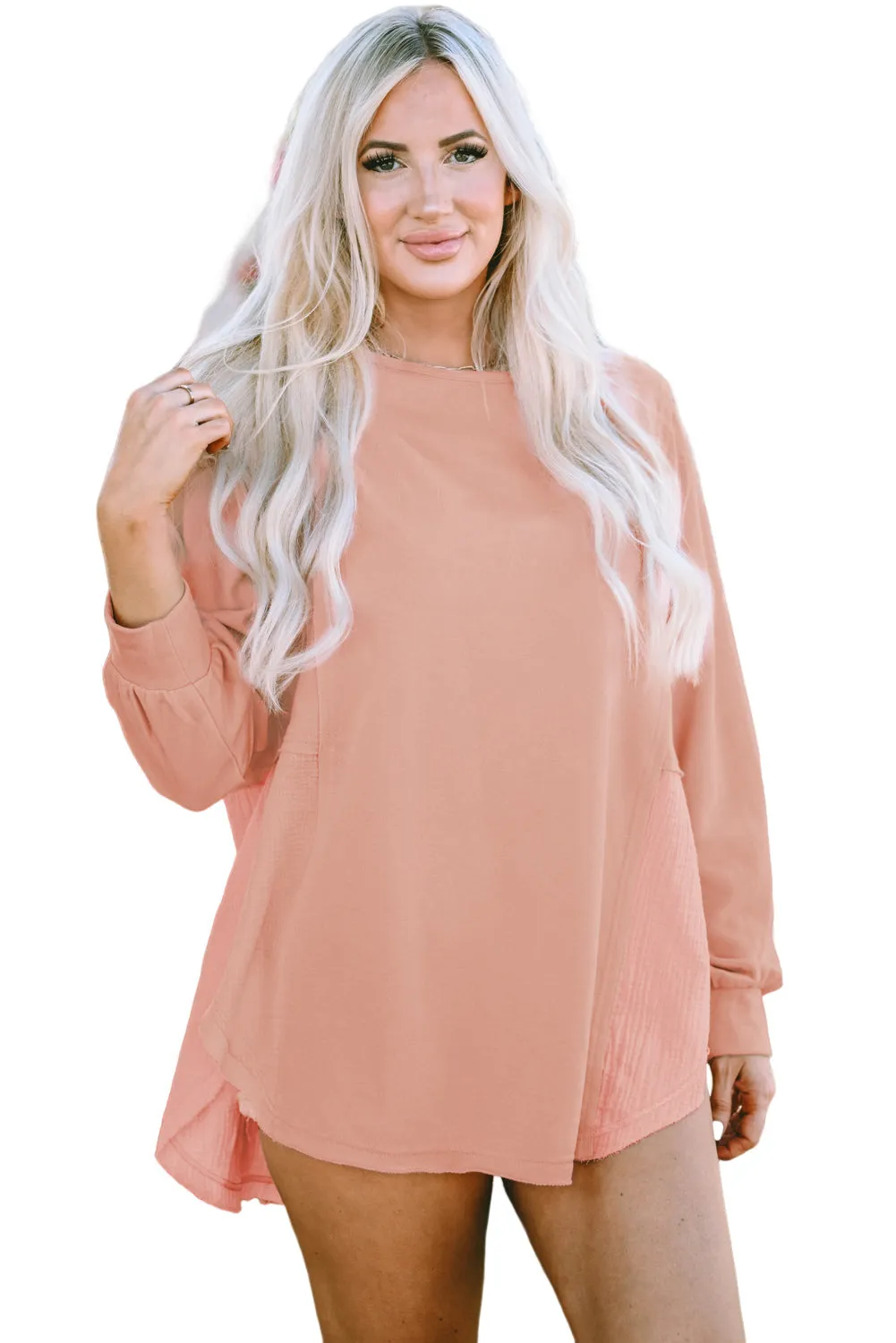 Hem High Low Oversized Blouse