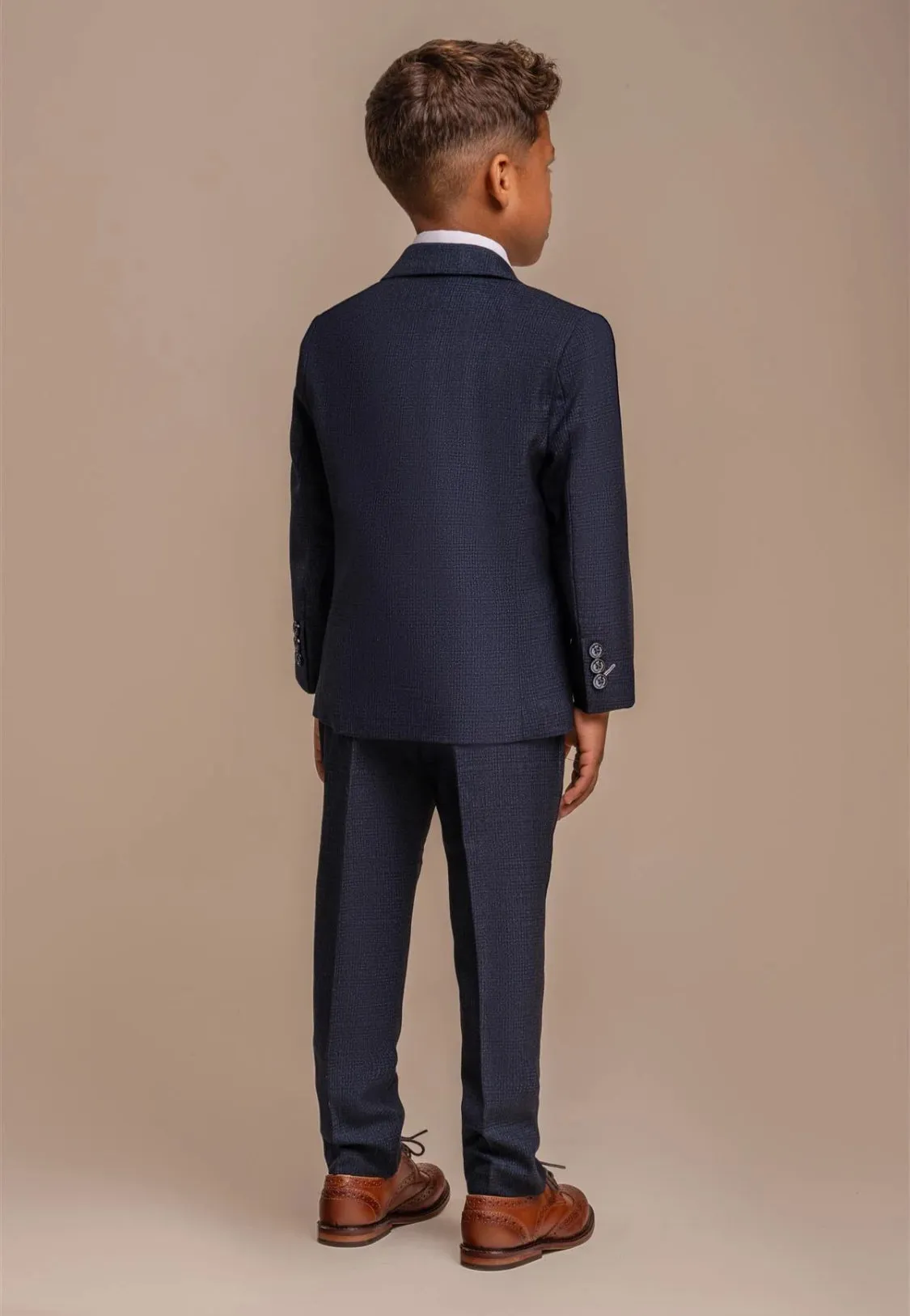 House of Cavani Boys Cardi Navy 3 pice suit