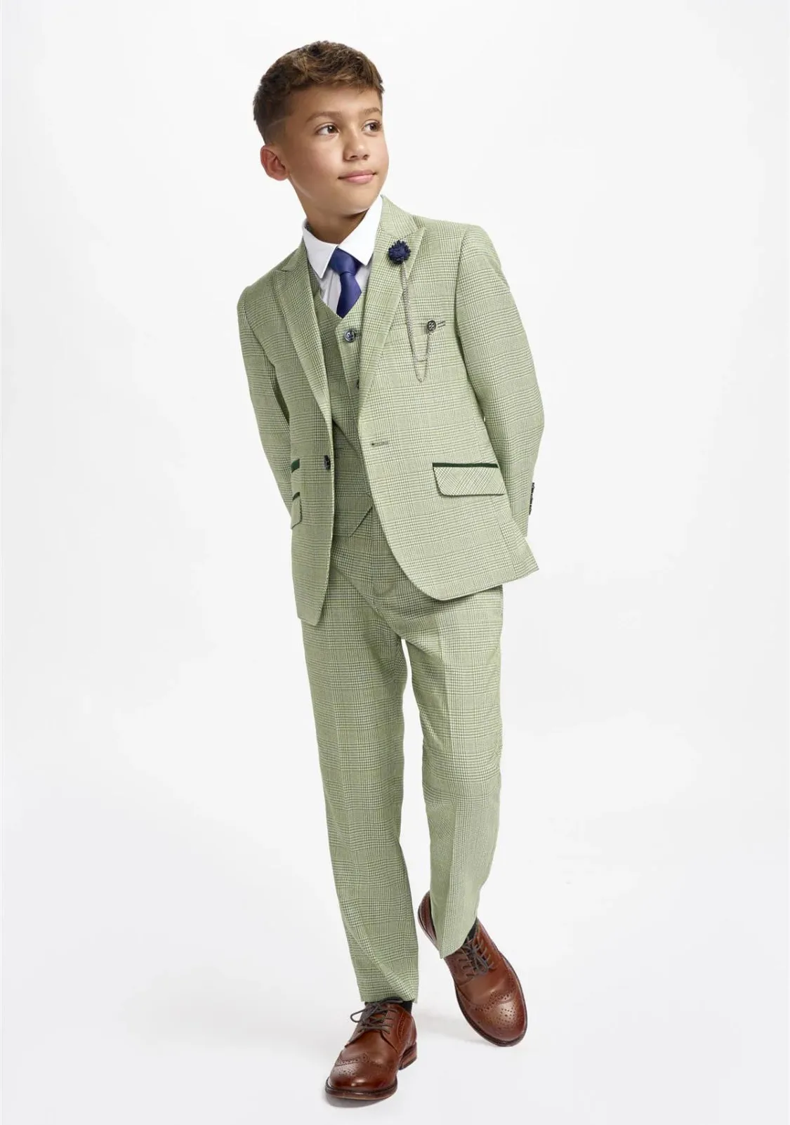 House of Cavani Cardi  Boys Sage Green 3 pice suit