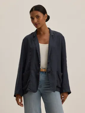 Iman Linen Blazer - Shadow