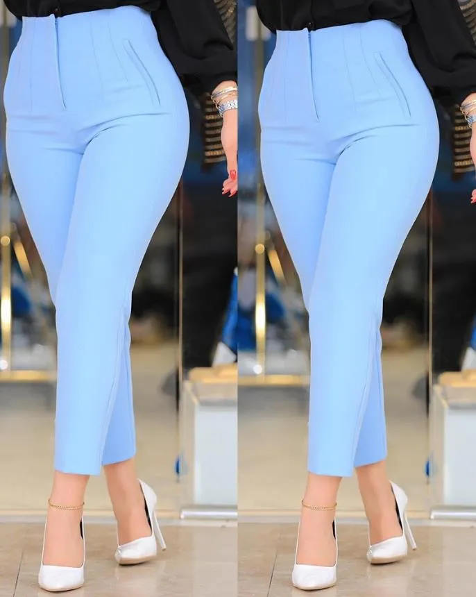 Ivyshape | Casual Trousers High Waist