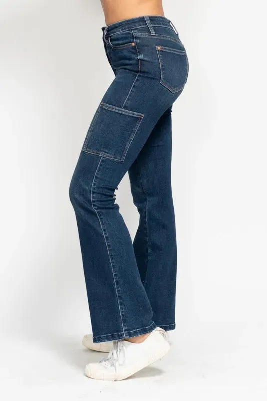 Judy Blue High Waist Cargo Bootcut Jeans