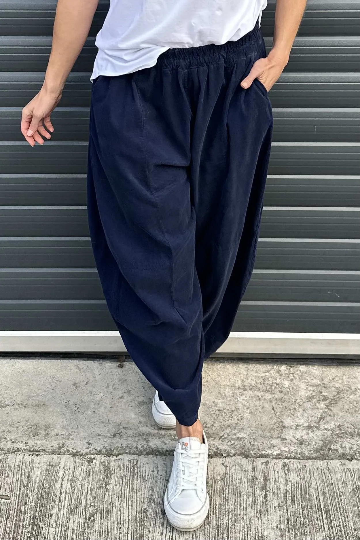 Kimberly Needlecord Trousers Navy
