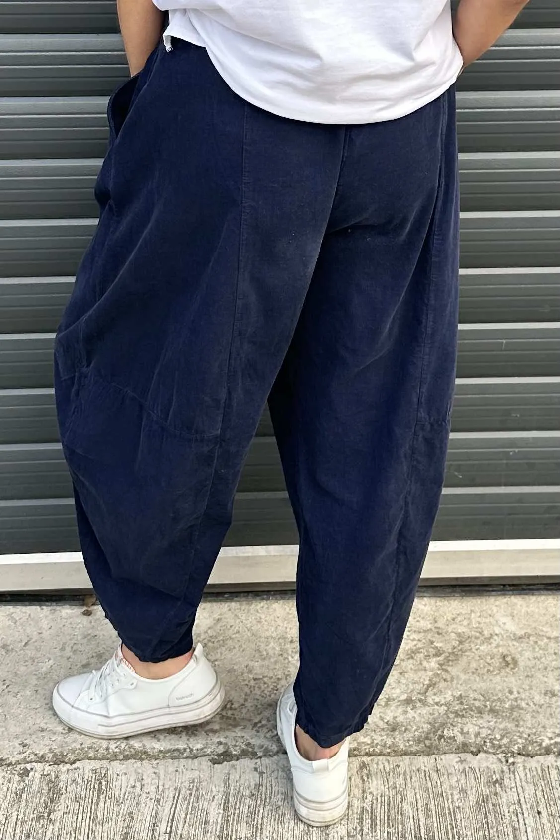 Kimberly Needlecord Trousers Navy