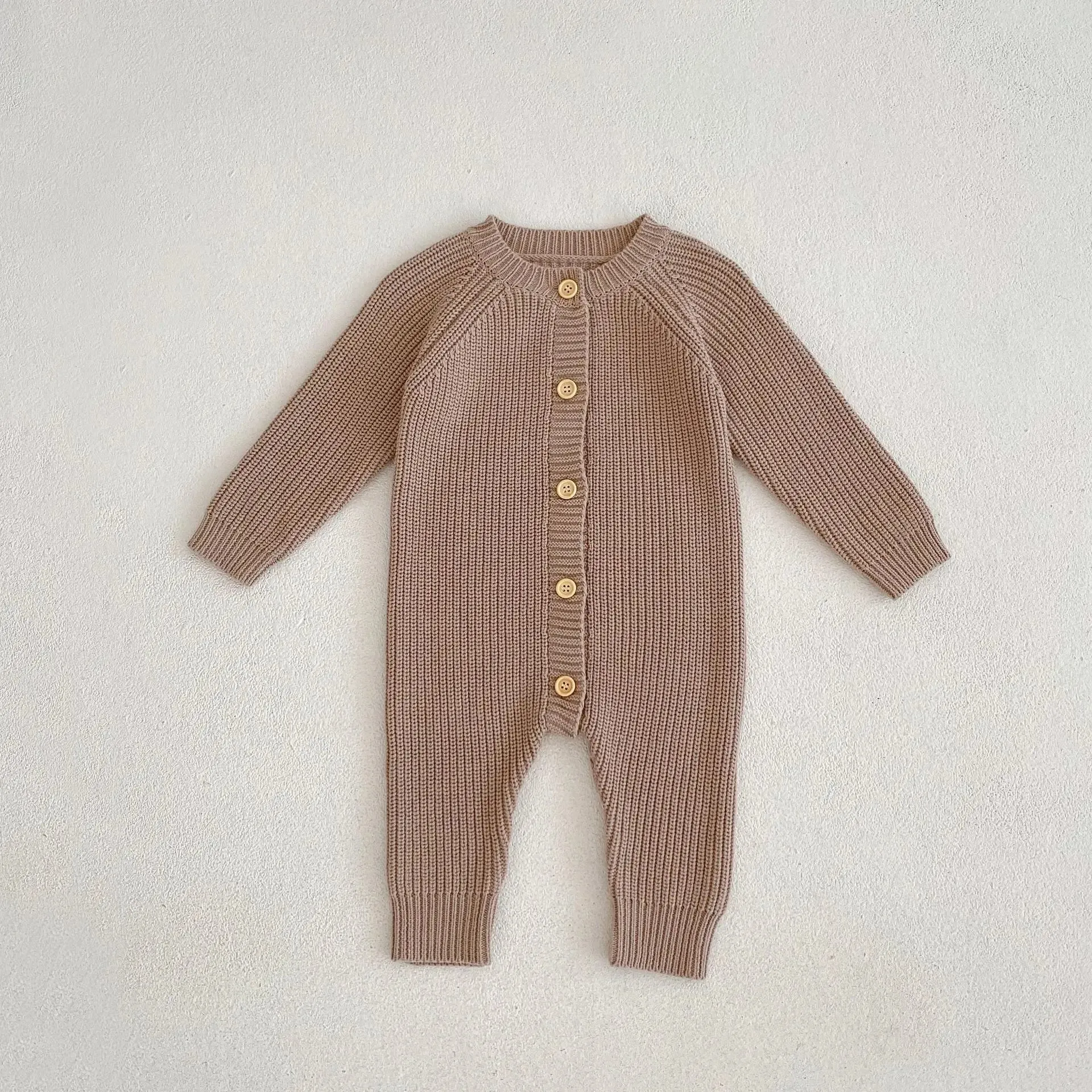 Knit cotton solid jumpsuit