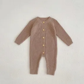 Knit cotton solid jumpsuit