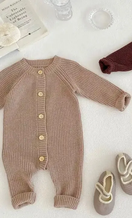 Knit cotton solid jumpsuit