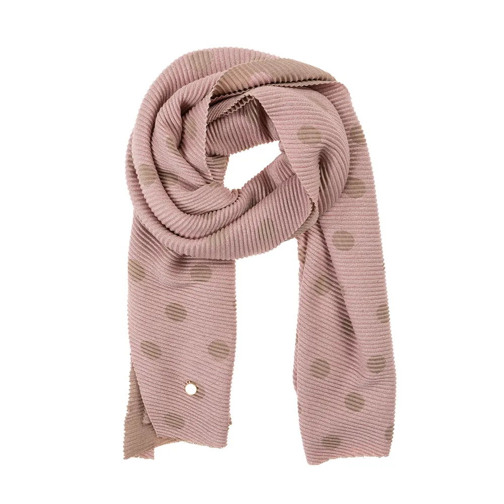 Ladies Reversible Small Spotty Patterned Scarf By Alex Max