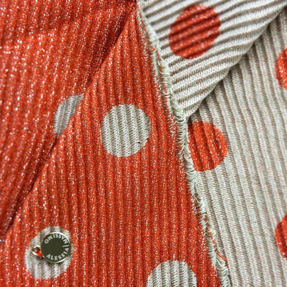 Ladies Reversible Small Spotty Patterned Scarf By Alex Max
