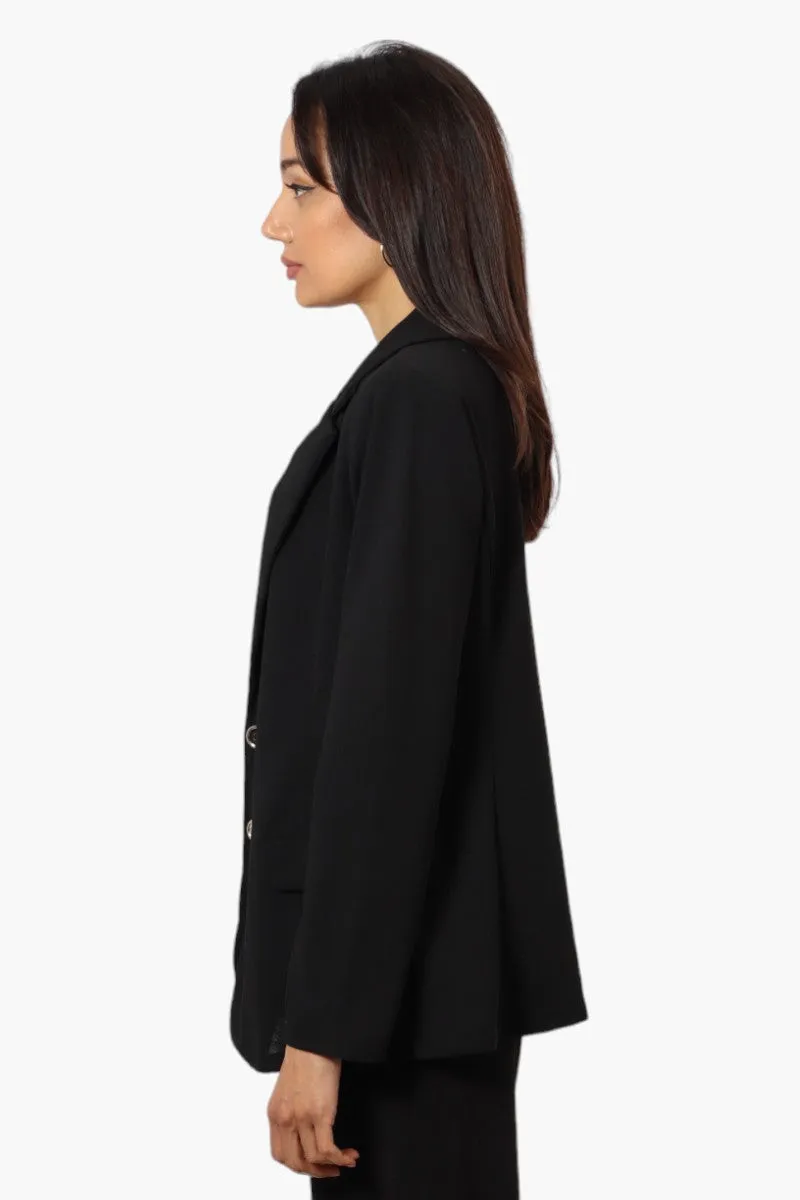 Limite Solid 2 Button Blazer - Black