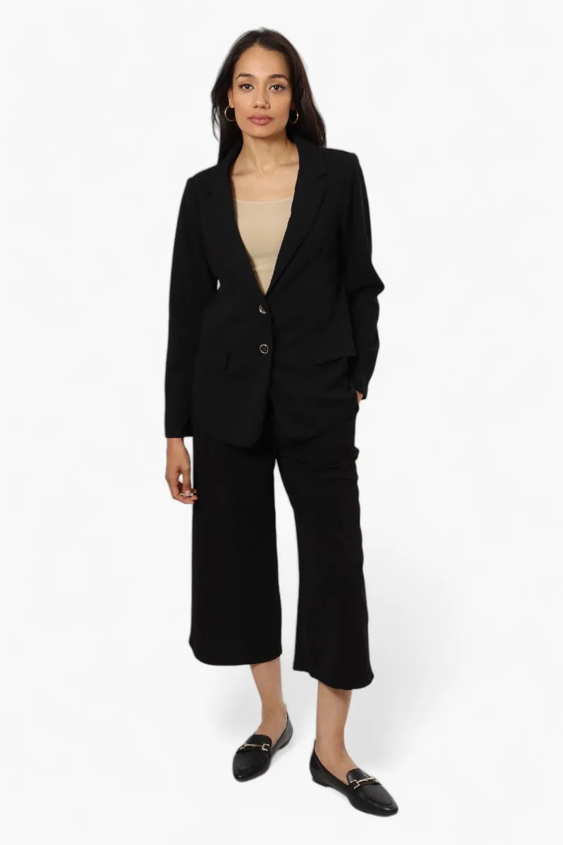 Limite Solid 2 Button Blazer - Black