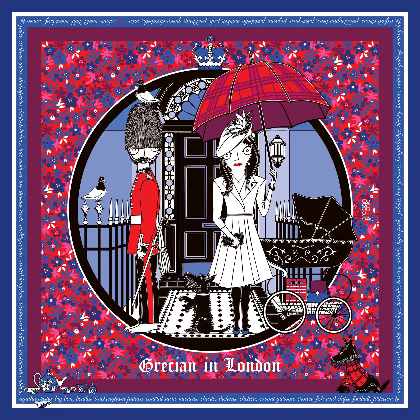 London | Silk Scarf 90
