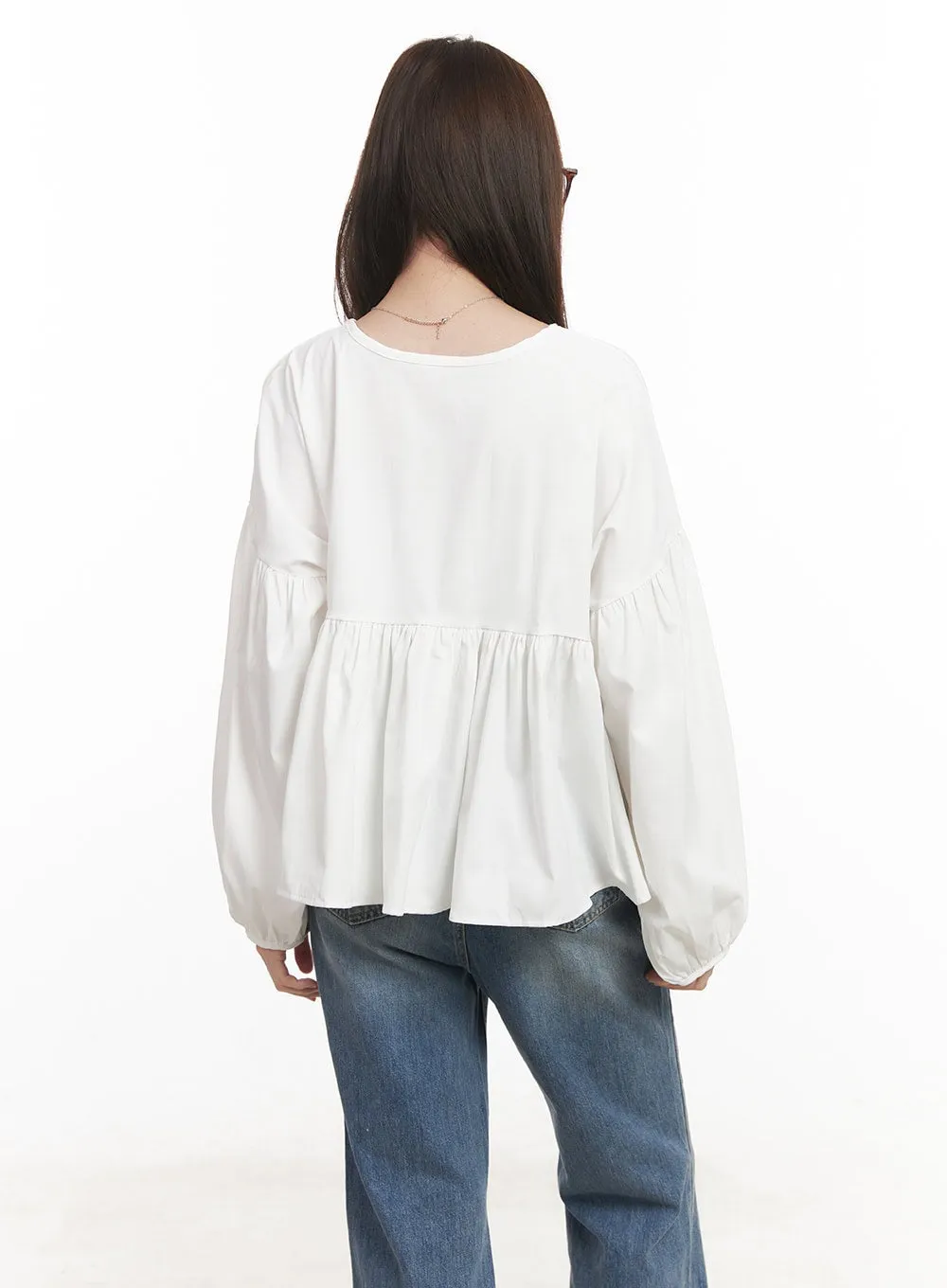 Loose-Fit Buttoned Blouse CM512