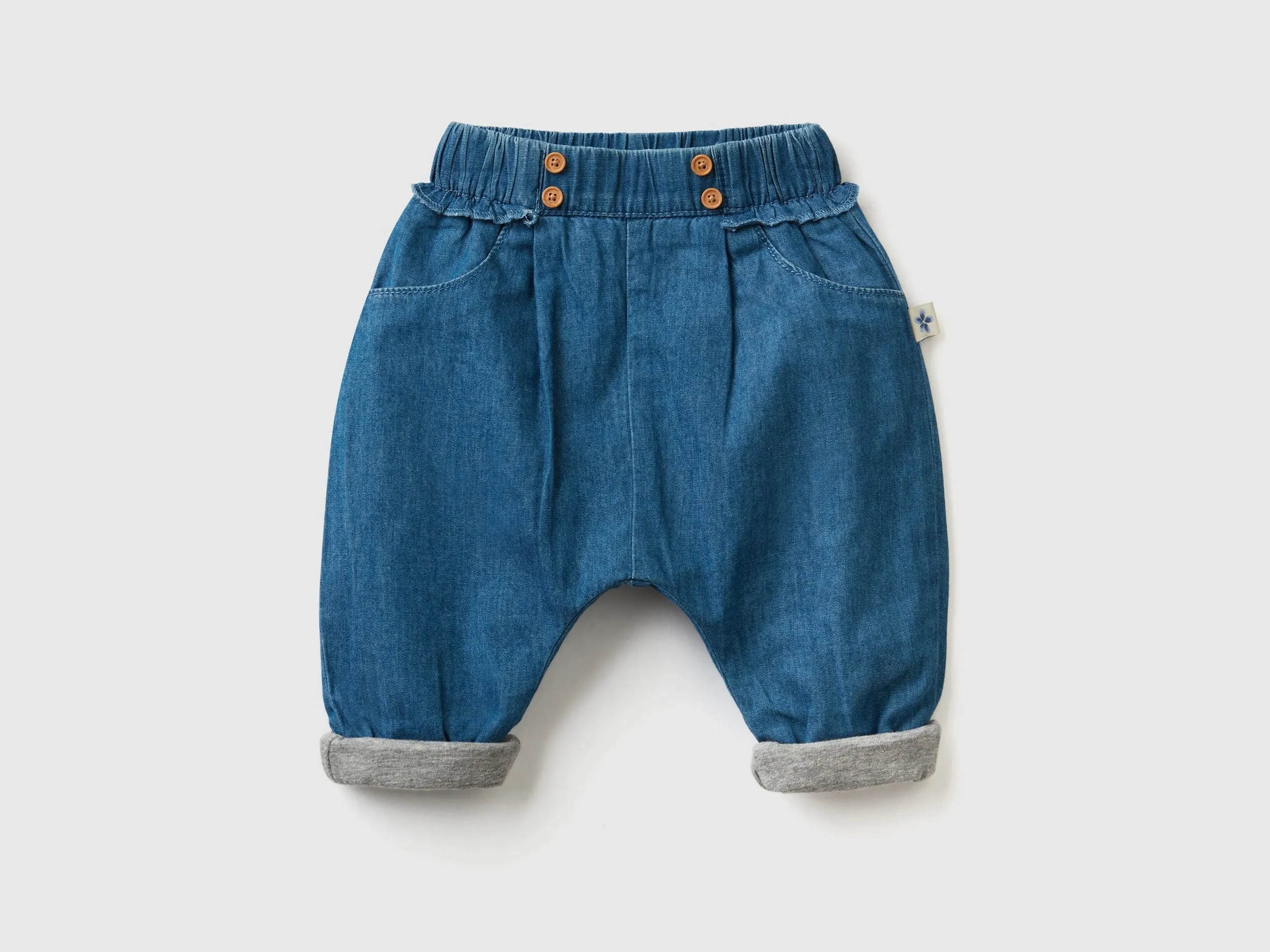 Loose fit trousers in pure cotton